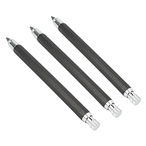 Elprico Carpenter Bleistift Kit - 3pcs Mechanische Stifte für Holzbearbeitungsprojekte, Ergonomisches Design, Ideal für Studenten und Fachkräfte (BLACK) von Elprico