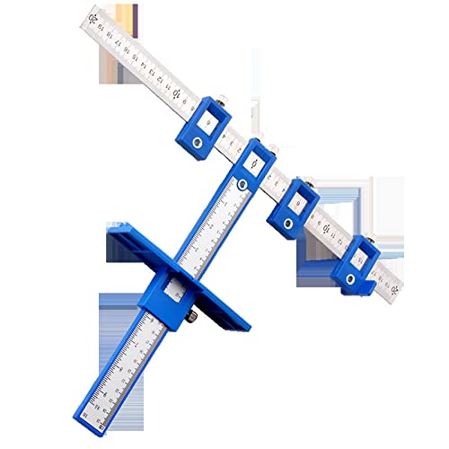 Elprico Dübel -Jig -Bohrervorlage für Holzbearbeitung, Genaues Leitfadenwerkzeug Zur Installation von Schrankgriffen und Knöpfen, Kohlenstoffstahlmaterial für Holzbearbeitungsbegeisterte von Elprico