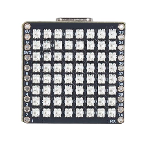 Elprico Entwicklungsboard für S3, Chip 8x8 LED Array Micro Development Board mit WiFi und Geringem Verbrauch von Elprico