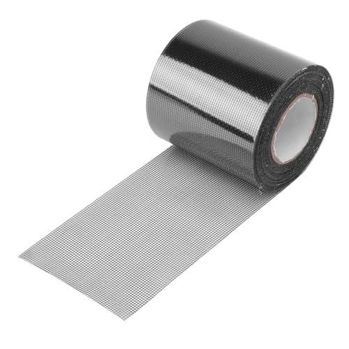 Elprico Fensterbildschirm Reparaturband Stark Klebstoff Quick Patch für Maschentüren Autoschirme 80 Mmx9.15m Transparent Selbstklebstoff (BLACK) von Elprico