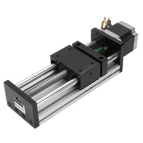 Elprico Führungsschiene, Doppelwellen-Kugelumlaufspindel aus Aluminiumlegierung Lineare Führungsschiene mit 57 Motor für die Automatisierungsindustrie(Effektiver Hub 200mm 1204 Schraubenstange) von Elprico