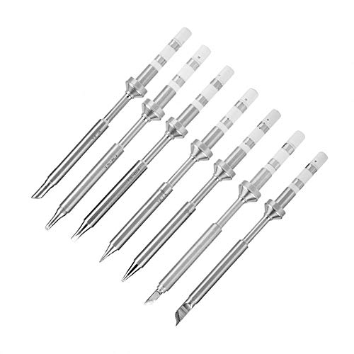 Elprico Lötkolbenspitze, Mini-Lötkolbenspitzen aus rostfreiem Stahl Ersatz für TS100-Lötkolben mit 7 Typen(TS100 7PCS) von Elprico