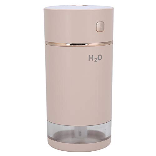 Elprico Mini-Luftbefeuchter, Tragbarer 240-ml-USB-Diffusor-Luftbefeuchter Unterstützung 10 Stunden Arbeitszeit mit Nachtlicht für Home-Office-Autos (Rosa) von Elprico