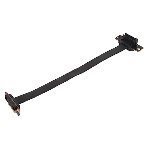 Elprico PCIE 1X-Verlängerungskabel Dual 90 Grad Rechtwinkliger Riser-Kartenadapter Ribbon Extender für Hochgeschwindigkeits-Grafikdatenübertragung (10cm) von Elprico