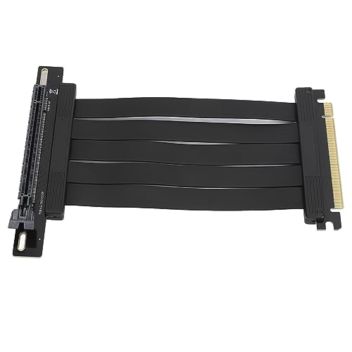 Elprico PCIE 4.0 X16 Extender Rechtwinkliges GPU-Verlängerungskabel, 26 GB/s High Speed, Kompatibel mit RTX3090 RTX3080ti RTX3080, Geschirmt, Vergoldet von Elprico