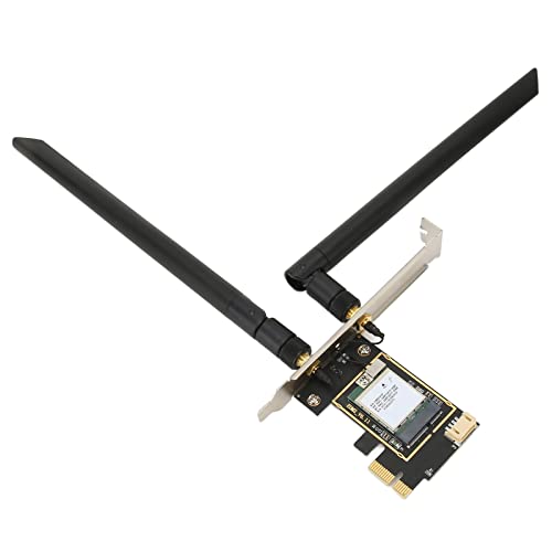 Elprico PCIe WiFi 6E-Karte, XB530NF MT7922 RZ616 2,4 G/5 G/6 GHz 3-Band, Bis zu 2400 Mbit/s Dual-Antenne MU MIMO PCIe-Netzwerkkarte, BT 5.2 Kabelloser NIC-Adapter Elprico PCIe WiFi 6E-Karte, XB530NF MT7922 RZ616 2,4 G/5 G/6 GHz 3-Band, Bis zu 2400 Mbit/s Dual-Antenne MU MIMO PCIe-Netzwerkkarte, BT 5.2 Kabelloser NIC-Adapter von Elprico