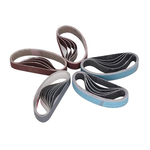 Elprico Premium 30 Prozent Schleifgürtel Set 80 120 240 400 800 1000 Körnchen - Haltbare Schleifgürtel für die Schärfe und Rostentfernung - Geeignet für Holz, Kunststoff, Metalloberflächen (1/2 Zoll von Elprico