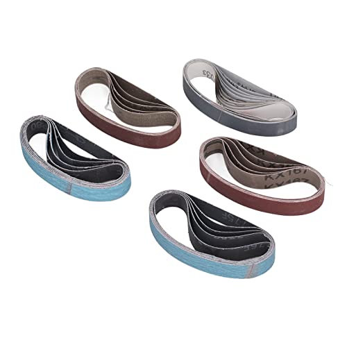 Elprico Premium 30 Prozent Schleifgürtel Set 80 120 240 400 800 1000 Körnchen - Haltbare Schleifgürtel für die Schärfe und Rostentfernung - Geeignet für Holz, Kunststoff, Metalloberflächen (3/4 Zoll von Elprico