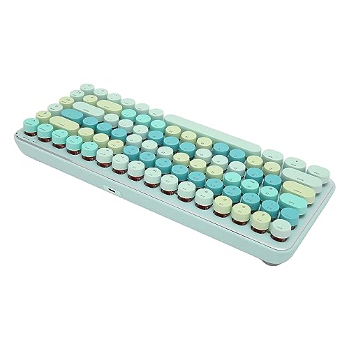 Elprico Retro-Tastatur für Schreibmaschine, Mechanische Tastatur mit 84 Tasten und Echtzeit-Signalverarbeitung, Integrierter 1500-mAh-Akku von Elprico