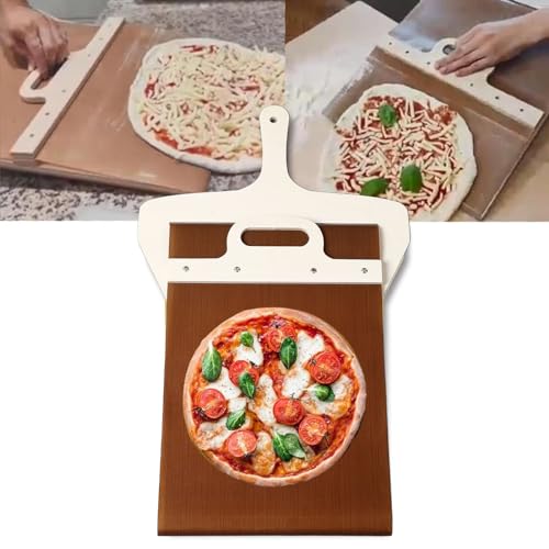 Elprico Sliding Pizza Peel,Sliding Pizza Shovel, der die Pizza überträgt,Pizzaschieber aus hellem Holz zum Backen, 19,7 x 11,8 Zoll Elprico Sliding Pizza Peel,Sliding Pizza Shovel, der die Pizza überträgt,Pizzaschieber aus hellem Holz zum Backen, 19,7 x 11,8 Zoll von Elprico