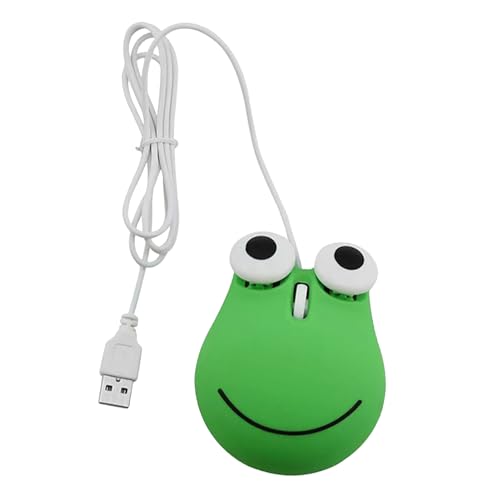 Elprico Süße Kabelgebundene Maus, Tragbare USB-Mäuse mit Ergonomischem Design, Grüne Froschform, Kabelgebundene Maus für PC, Laptop, Kinder, Mädchen, Männer, Frauen, Elprico Süße Kabelgebundene Maus, Tragbare USB-Mäuse mit Ergonomischem Design, Grüne Froschform, Kabelgebundene Maus für PC, Laptop, Kinder, Mädchen, Männer, Frauen, von Elprico