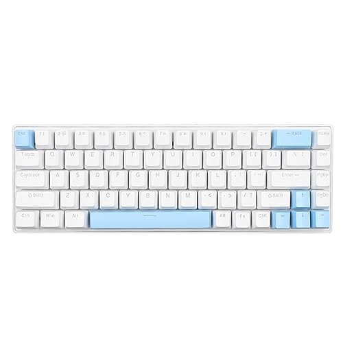 Elprico Tragbare Mechanische Gaming-Tastatur mit 68 Tasten, Blauem Schalter, RGB-Hintergrundbeleuchtung, Anti-Ghosting, Kompaktem Layout-Design, Geeignet für PC, Laptop, Telefon, von Elprico