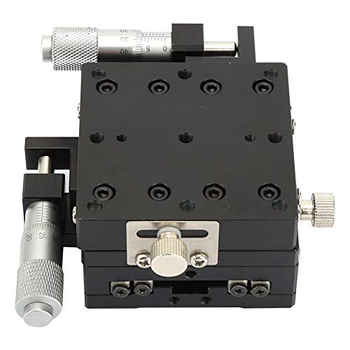 Elprico Trimmplattform, 60 * 60 * 40 mm Linearbühne SEMY60-AS Mikrometer Manueller Schiebetisch Trimmplattform Kreuzrollenführung von Elprico