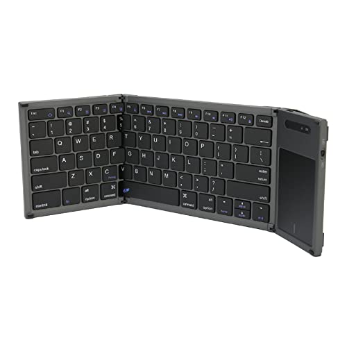 Elprico Zusammenklappbare Bluetooth-Tastatur, Tragbare, Zusammenklappbare Bluetooth-Tastatur, Ultraschlanke -Wireless-Tastatur, Bluetooth-Tastatur mit Touchpad für OS X für von Elprico