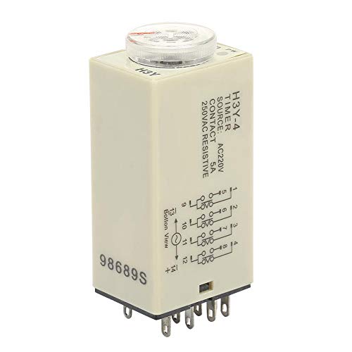 H3Y-4 Timer-Verzögerungsrelais, AC 220V 5A Einschaltverzögerungs-Timer-Relais für Fernsteuerung, Kommunikation, automatische Steuerung und Mechatronik für automatisierte Steuerkreise von Elprico