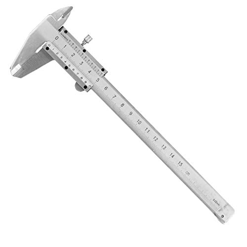 Messschieber 0-150 mm, interner analoger Messschieber aus Edelstahl Präzisionsmesslineal Mikrometer Langlebiges Werkzeug mit Box von Elprico