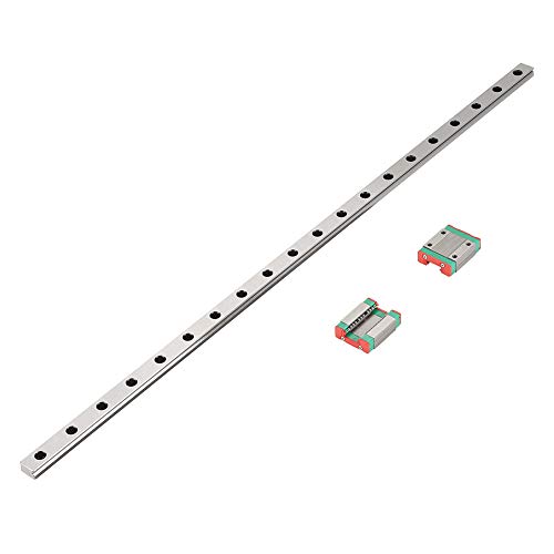 Mini-Linearschienenführung 550 mm hochgenaues Linearschienenlager mit 2-teiligen MGN12C-Gleitblöcken für 3D-Drucker und CNC-Maschinen von Elprico