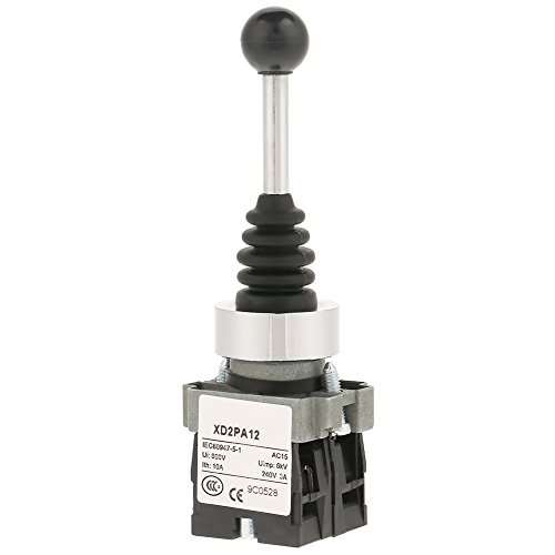 Momentan-Joystick-Schalter, 2 Positionen 2NO Momentan verriegelter Joystick-Schalter Ersatz für XD2PA12 Dia. 22 mm von Elprico