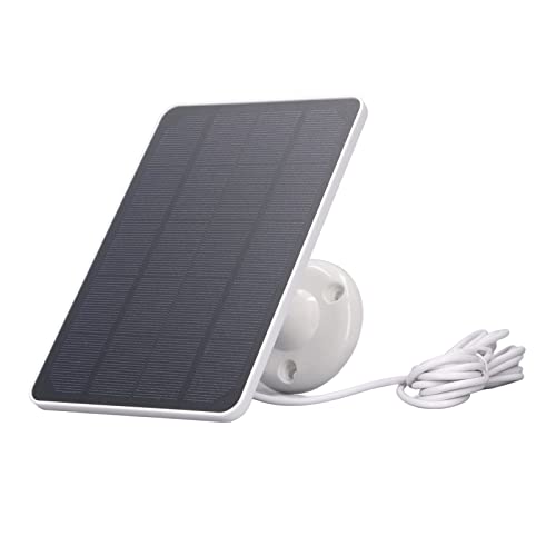 Solarpanel für Überwachungskamera, 10 W Wasserdichtes Solarpanel, Micro-USB-Anschluss-Solarpanel, für Outdoor-Überwachungskamera (Weiss) von Elprico