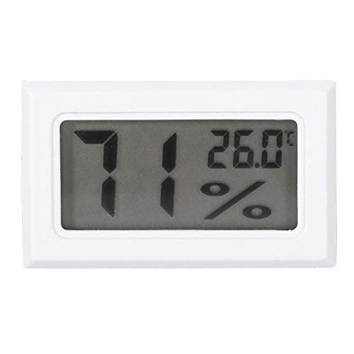 Thermometer Hygrometer Meter, Digital LCD Hygrometer Innenthermometer Feuchtigkeitsmonitor für zu Hause, Büro, Gewächshaus, Digital Hygrometer Innenthermometer Feuchtigkeitsmesser(Weiß) von Elprico