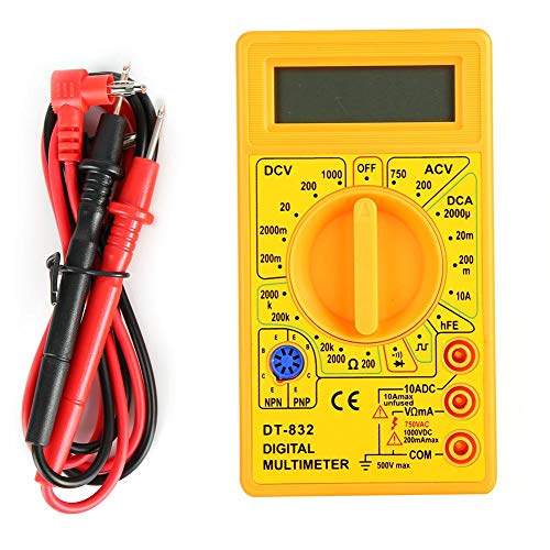 mit LCD-Display DT-832 Digital Resistance Tester Multimeter, Digitalmultimeter, für den Heimgebrauch in Werkslabors(yellow) von Elprico
