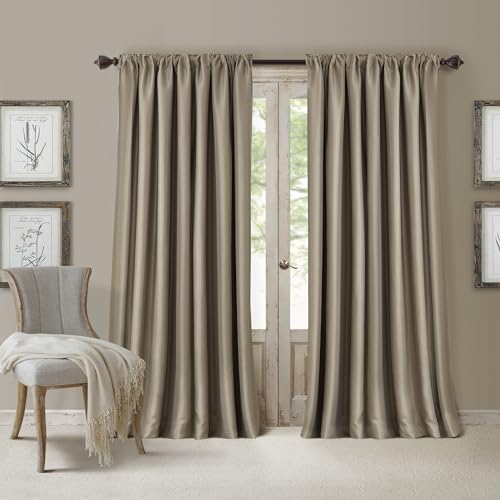 Elrene Home Fashions All Seasons Energieeffiziente Raumverdunkelungsstab, Taschenfenster, 132,1 x 274,3 cm, Taupe von Elrene