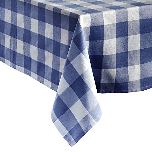 Elrene Farmhouse Living Tischdecke Buffalo kariert, Baumwolle, blau/weiß, 52" x 70" (Tablecloth) von Elrene