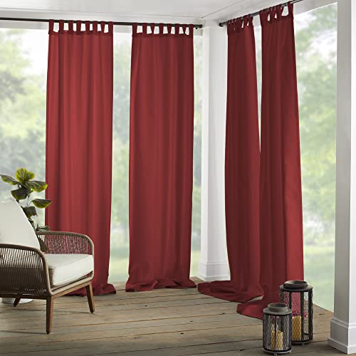 Elrene Home Fashions Matine Vorhang mit Schlaufen, 132,1 x 241,3 cm, Rot von Elrene