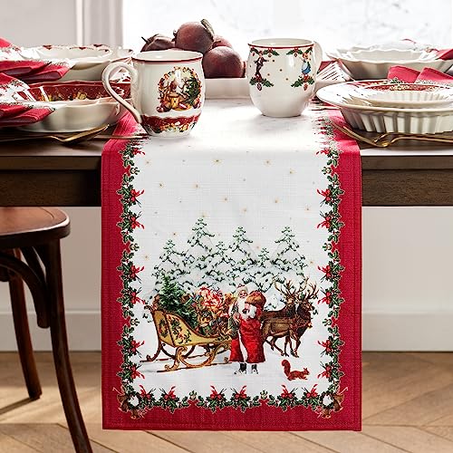 Elrene Home Fashions Villeroy & Boch Toy's Fantasy Holiday Tischläufer, 33 x 178 cm, Mehrfarbig von Elrene