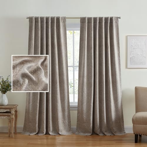Elrene Home Fashions Vittoria Verdunkelungsvorhang, Paisleymuster, Blumenmuster, 132,1 x 241,3 cm, Natur Elrene Home Fashions Vittoria Verdunkelungsvorhang, Paisleymuster, Blumenmuster, 132,1 x 241,3 cm, Natur von Elrene Home Fashions