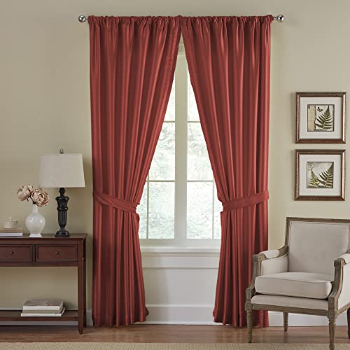 Elrene Home Fashions 026865721874 Vorhang, verdunkelnd, energieeffizient, gefüttert Traditionell 52" x 108" (1 Panel) rot von Elrene