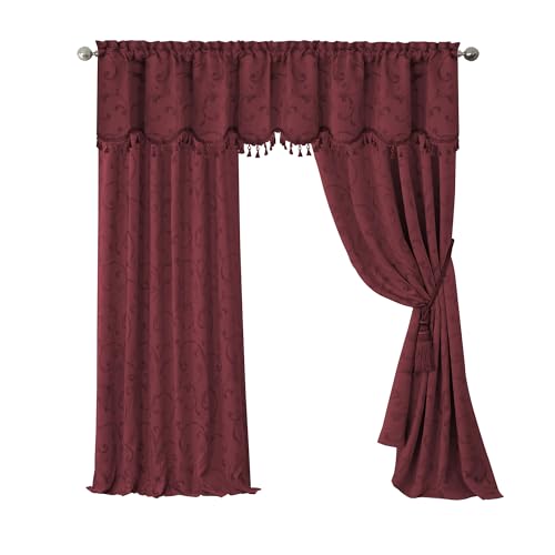 Elrene Home Fashions Mia Jacquard Verdunkelungsvorhang, 132,1 x 241,3 cm, Rot Elrene Home Fashions Mia Jacquard Verdunkelungsvorhang, 132,1 x 241,3 cm, Rot von Elrene Home Fashions
