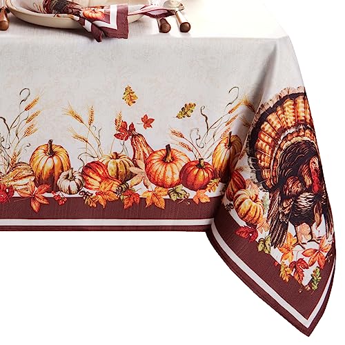 Elrene Home Fashions Autumn Heritage Türkei Tischdecke, 152,4 x 213,4 cm, rechteckig von Elrene