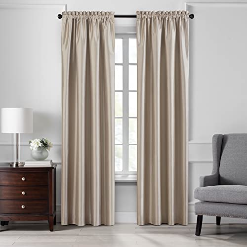 Elrene Home Fashions Colette Verdunkelungsvorhang aus Kunstseide, Polyester, Taupe, 52 in x 84 in (1 Panel) von Elrene