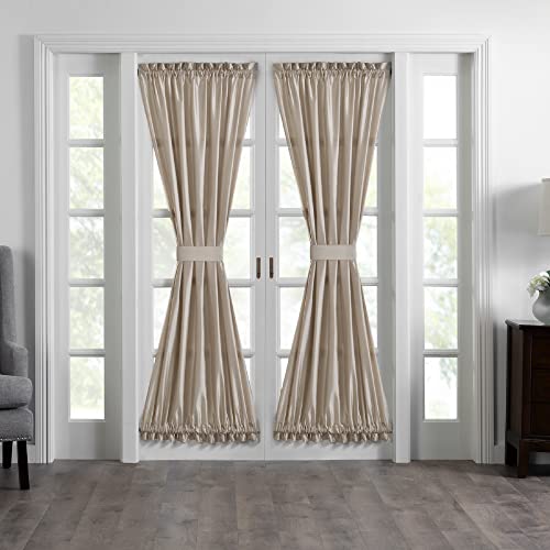 Elrene Home Fashions Colette Verdunkelungsvorhang aus Kunstseide 54" x 72" (1 French Door Panel) Taupe von Elrene
