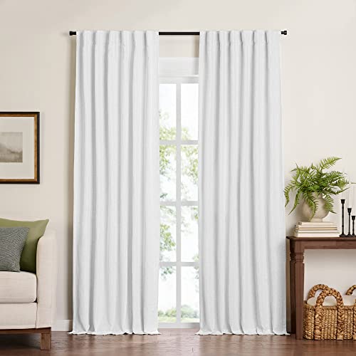 Elrene Home Fashions Harrow Fenstervorhang, einfarbig, 132,1 x 241,3 cm, Weiß Elrene Home Fashions Harrow Fenstervorhang, einfarbig, 132,1 x 241,3 cm, Weiß von Elrene