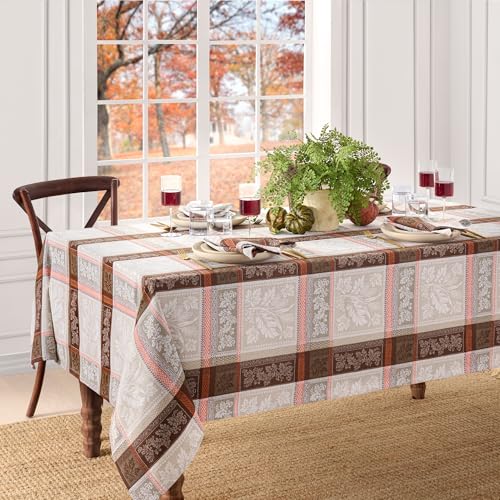 Elrene Home Fashions Jacquard-Tischdecke aus Baumwolle, rechteckig, 152,4 x 259,1 cm von Elrene