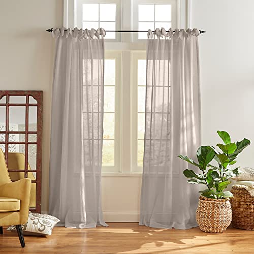 Elrene Home Fashions Vienna Fenstervorhang, durchscheinend, 132,1 x 213,4 cm, Hellgrau von Elrene
