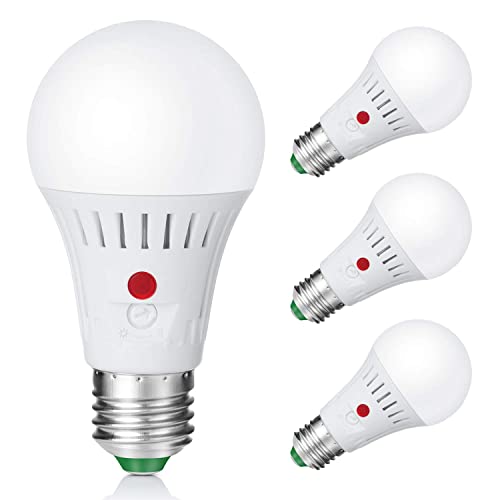 Elrigs E27 LED Lampe mit einstellbarem Dämmerungssensor, 7W Lichtsensor Glühbirne ersetzt 60W, verstellbarer Tageslichtsensor, Kaltweiß(6000K), 4er Pack von Elrigs