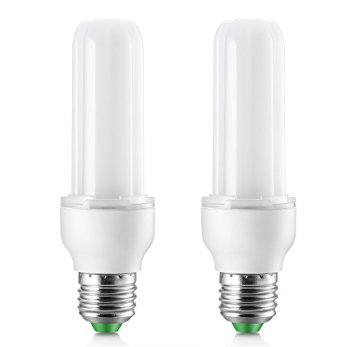 Elrigs E27 LED Leuchtmittel, 9W Stabform Birne entspricht 75W Glühbirne, Kaltweiß (6000K) Maiskolben Lampe ersetzt 18W Energiesparlampe, Blendfreie Beleuchtung für Leselampe, Doppelpack von Elrigs