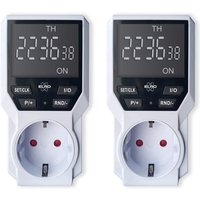 2er Set Digitale Wochenzeitschaltuhr für Steckdosen Timer Countdown, Höhe 12cm 2er Set Digitale Wochenzeitschaltuhr für Steckdosen Timer Countdown, Höhe 12cm von Elro