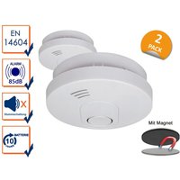 2er Set Rauchmelder mit 10 Jahres Batterie + Magnetklebe-Kit EN14604 von Elro