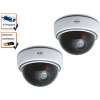 Elro - 2er Set Dome-Kamera-Attrappe weiß mit Blink led, mit Batterie & Montagematerial Elro - 2er Set Dome-Kamera-Attrappe weiß mit Blink led, mit Batterie & Montagematerial von Elro
