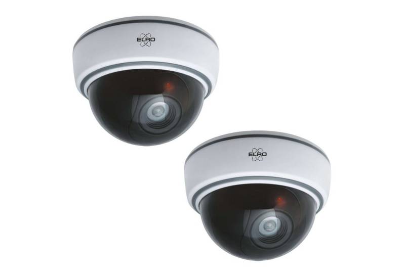 Elro CDD15F-2 Überwachungskamera Attrappe (Innenbereich, Set, 2-tlg., 2x CDD15F, Indoor Dummy-Dome-Kamera 2-pack) von Elro
