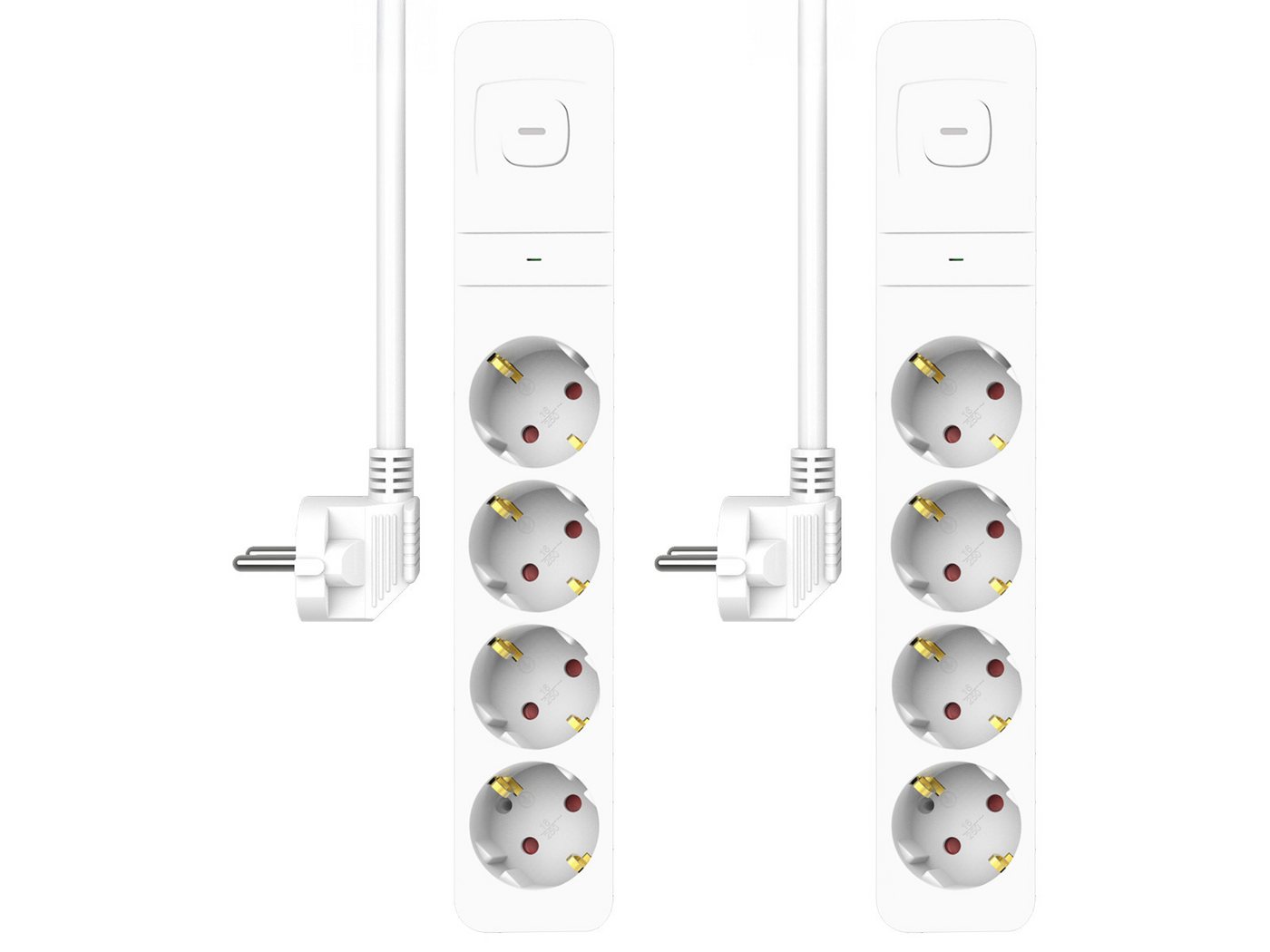 Elro Steckdosenleiste (Ein- / Ausschalter, Überspannungsschutz, Kindersicherung, Überspannungsschutz, Kabellänge 1.5 m), 2x Steckdosenleiste mit Schalter, Kindersicherung, Überspannungsschutz von Elro