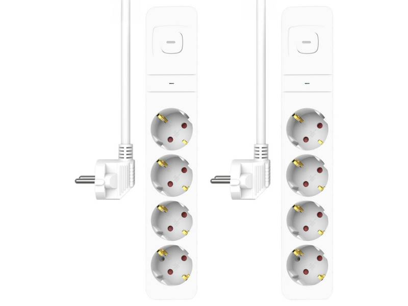 Elro Steckdosenleiste (Ein- / Ausschalter, Überspannungsschutz, Kindersicherung, Überspannungsschutz, Kabellänge 1.5 m), 2x Steckdosenleiste mit Schalter, Kindersicherung, Überspannungsschutz von Elro