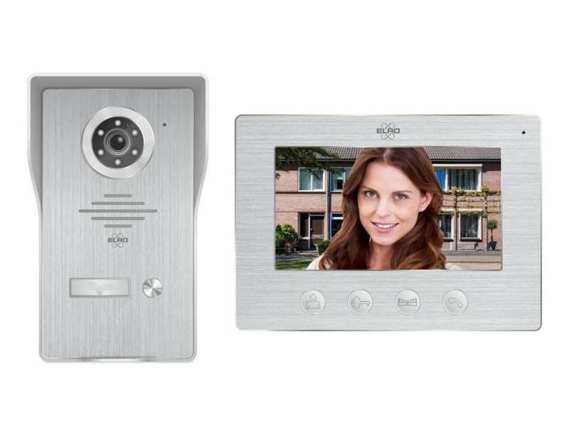 Elro Video-Türsprechanlage (Außenbereich, 4-tlg., mit Full HD Nachtsicht-Türkamera auf Handy, WLAN, Gegensprechanlage) von Elro
