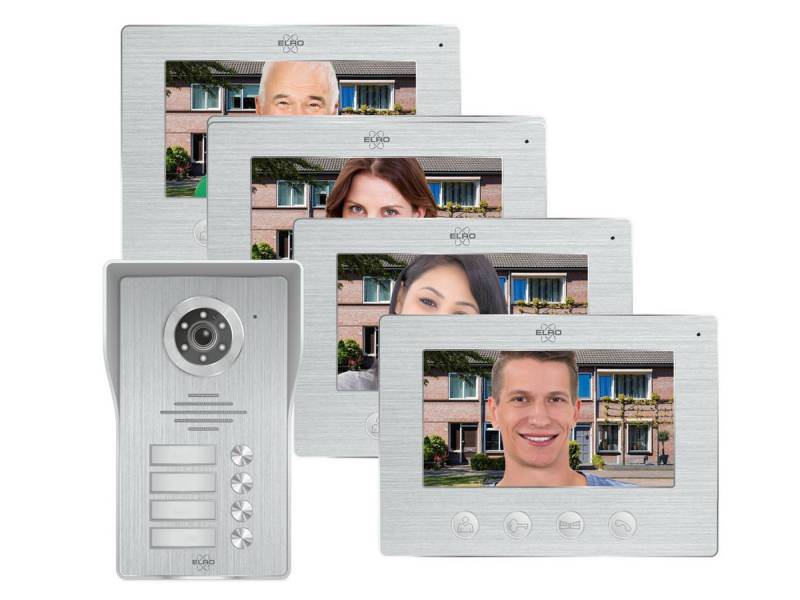 Elro Video-Türsprechanlage (Außenbereich, 7-tlg., mit Full HD Nachtsichtkamera, Gegensprechanlage und Türöffner Funktion) von Elro