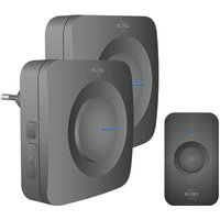 Elro - Funk Türklingel-Set 2 Empfänger Batterie & Steckdose, optisches Signal, Schwarz Elro - Funk Türklingel-Set 2 Empfänger Batterie & Steckdose, optisches Signal, Schwarz von Elro