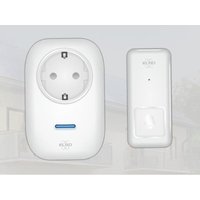 Funk Türklingel-Set für die Steckdose mit kinetischem Türtaster, Weiß Funk Türklingel-Set für die Steckdose mit kinetischem Türtaster, Weiß von Elro